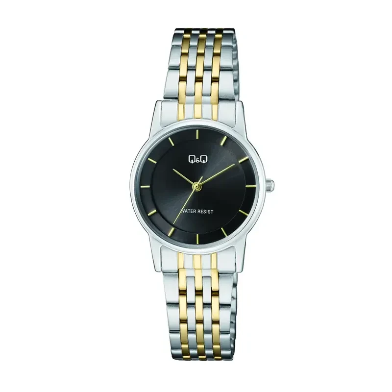 Q&Q Black Dial Ladies Watch- C63A-003PY